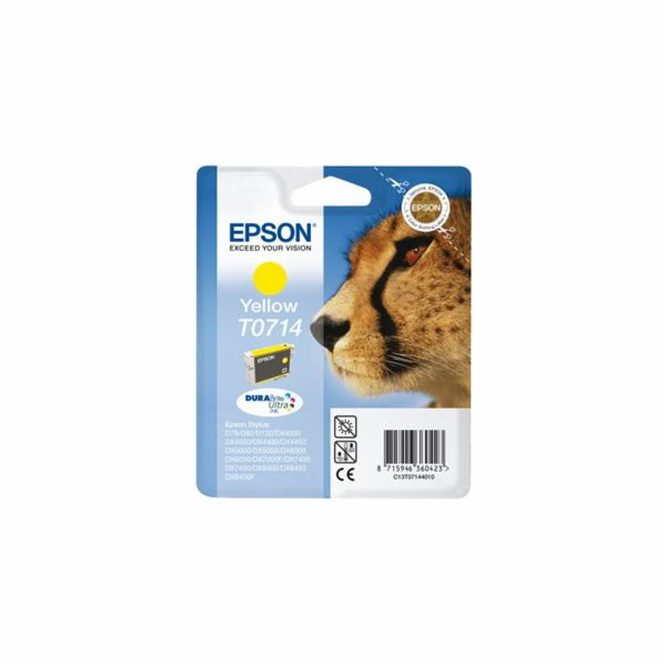 EPSON ink bar Singlepack Yellow T0714 DURABrite Ultra Ink...