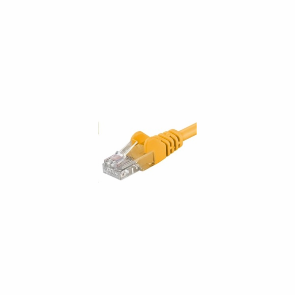 PremiumCord Patch kabel UTP RJ45-RJ45 CAT6 0.25m žlutá
