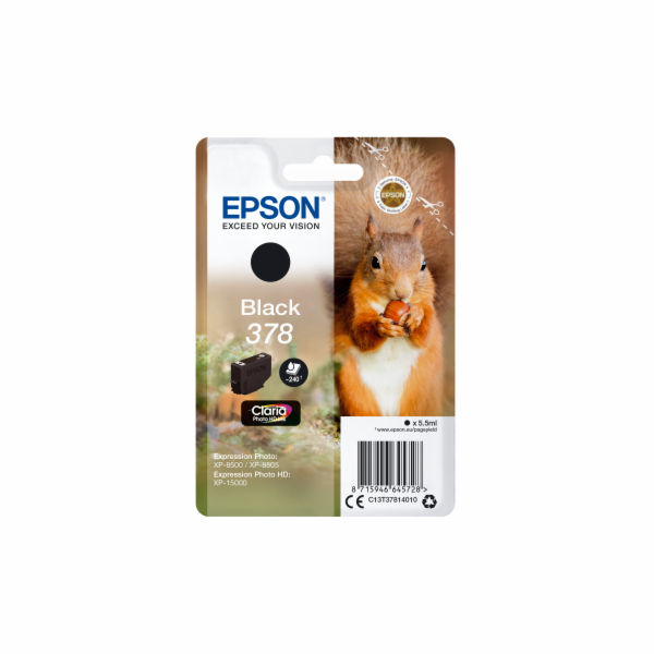 Epson Singlepack Black 378 Claria Photo HD Ink