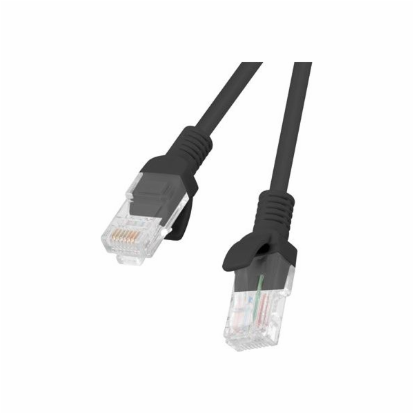 LANBERG Patch kabel CAT.5E UTP 1.5M černý Fluke Passed