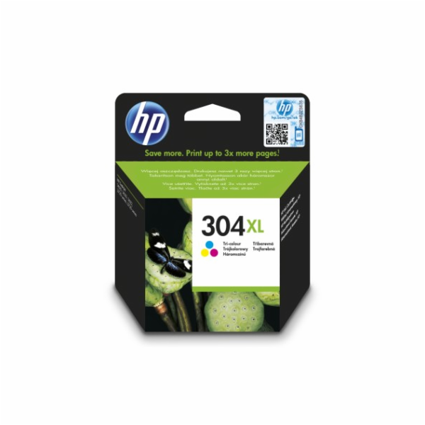 HP 304XL Tri-color Original Ink Cartridge,N9K07AE