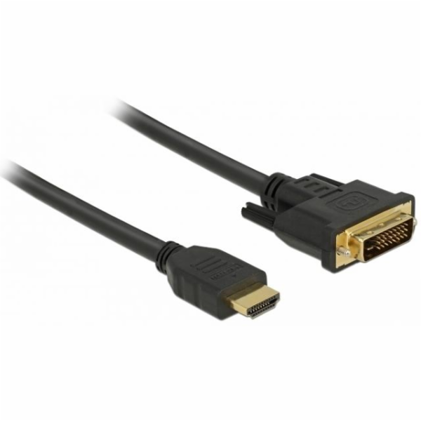Delock Kabel HDMI na DVI 24+1 obousměrný 0,5 m