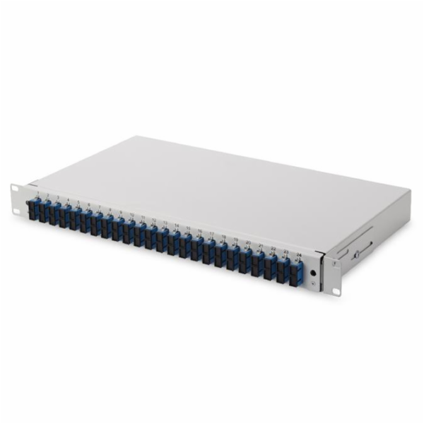 Digitus LWL Spleißbox, 1HE, bestückt, 24x SC DX, OS2