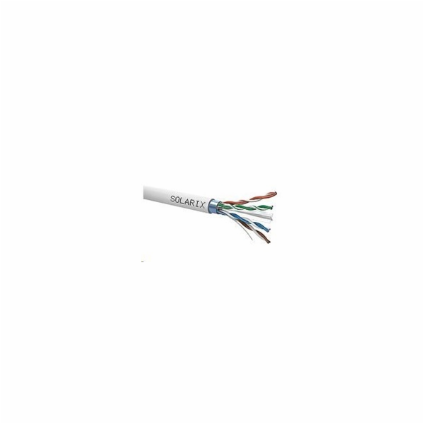 Instalační kabel Solarix FTP, Cat6, drát, PVC, cívka 500m...