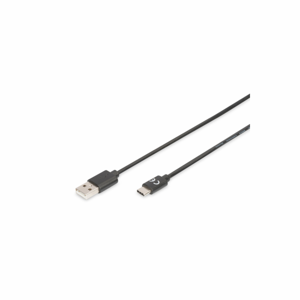 Digitus USB 2.0 Anschlusskabel USB-A > USB-C (schwarz, 1,...