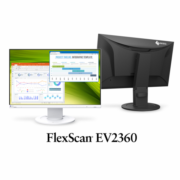 EIZO 23" EV2360-WT,IPS-LED, 16:10, 1920 x 1200, 1000:1, 2...