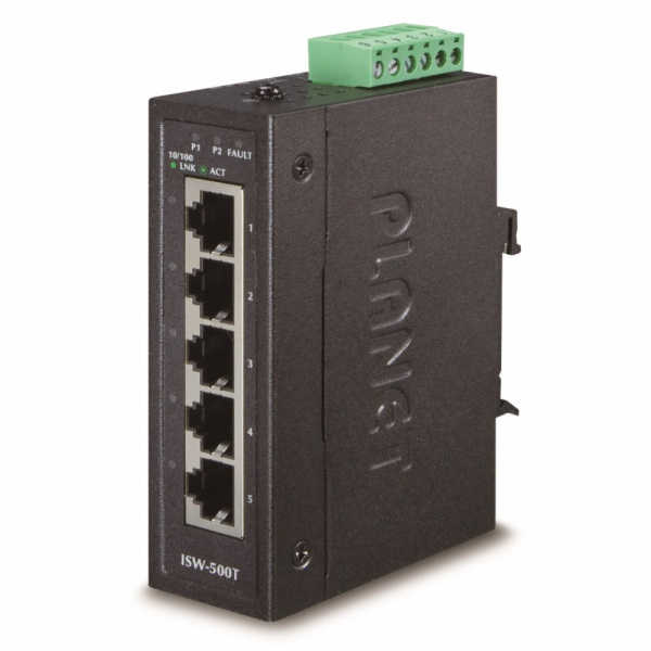 Planet ISW-500T Switch, 5x 10/100Base-TX, ESD, DIN, IP30,...