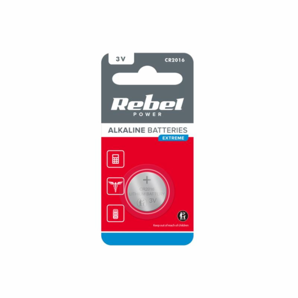 Baterie CR2016 REBEL Extreme 1ks / blistr BAT0194