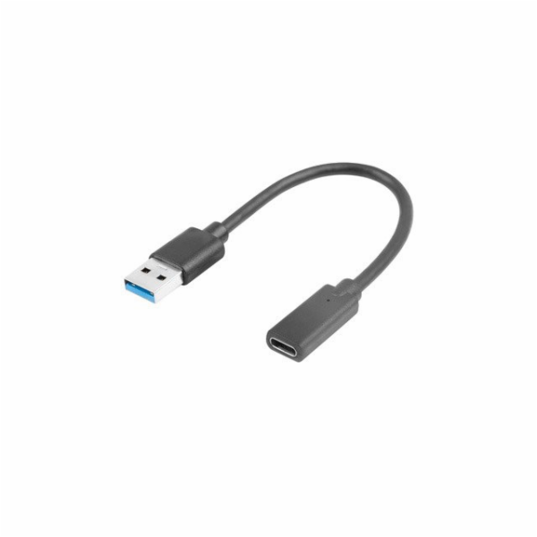 Lanberg USB C (F) 3.1 USB kabel - USB-A (M) 0,15m černý