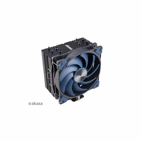 AKASA chladič CPU Alucia H4, Heatpipes, Black fins