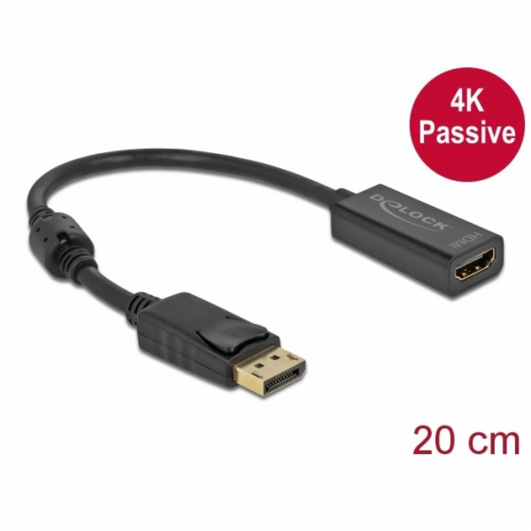Delock Adaptér DisplayPort 1.2 samec na HDMI samice 4K pa...