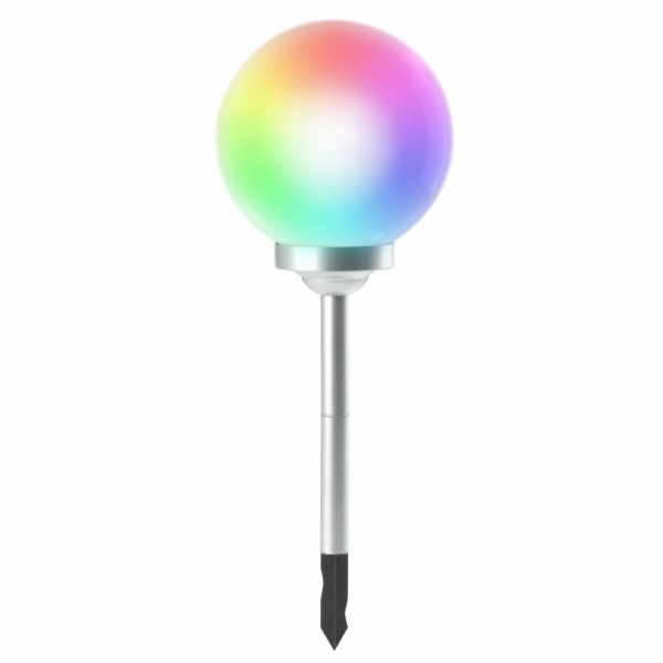 Lampa solární koule RAINBOW 30 cm 4 barevné LED