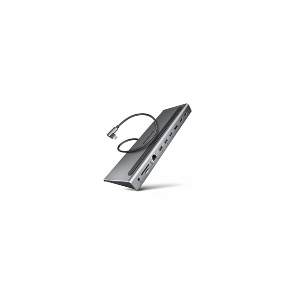 AXAGON HMC-4KX3 USB 5Gbps hub, 3x USB-A, 2x HDMI, DP, RJ-...