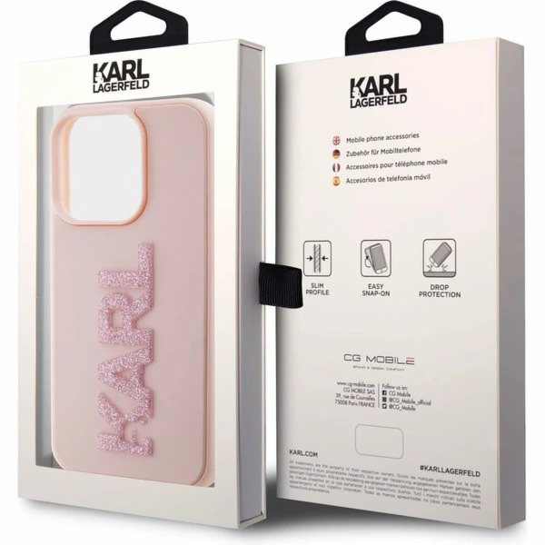 Karl Lagerfeld 3D Rubber Glitter Logo Karl kryt iPhone 15...