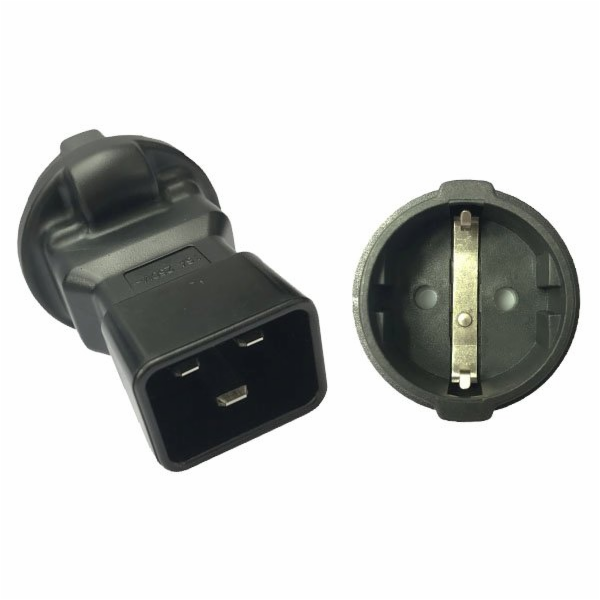PremiumCord Adaptér IEC C20 male na CEE 7/3 female, napět...