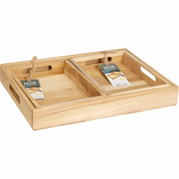Servírovací podnosy teak sada 3 ks KO-J18000020
