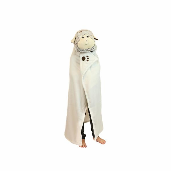 Hřejivá deka Cozy Noxxiez BL805-2 Ovečka - s kapucí se zv...