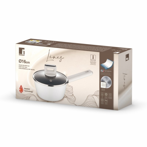 Rendlík s poklicí LINES 16 cm šedobílá BG-56089-GY