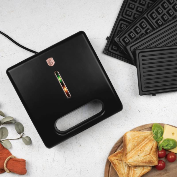 Sendvičovač 3 v 1 s odnímatelnými deskami Black Rose Coll...