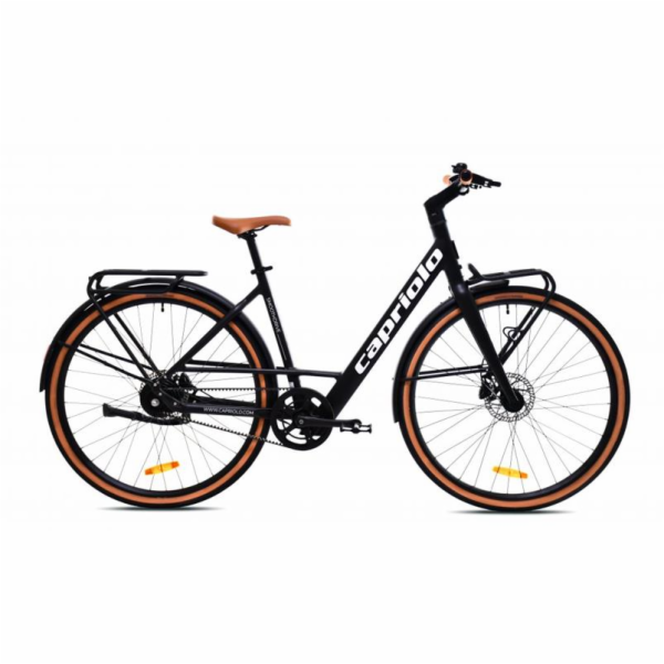 Elektrokolo Capriolo E-CITY BELT DRIVE 28" černá - šedá