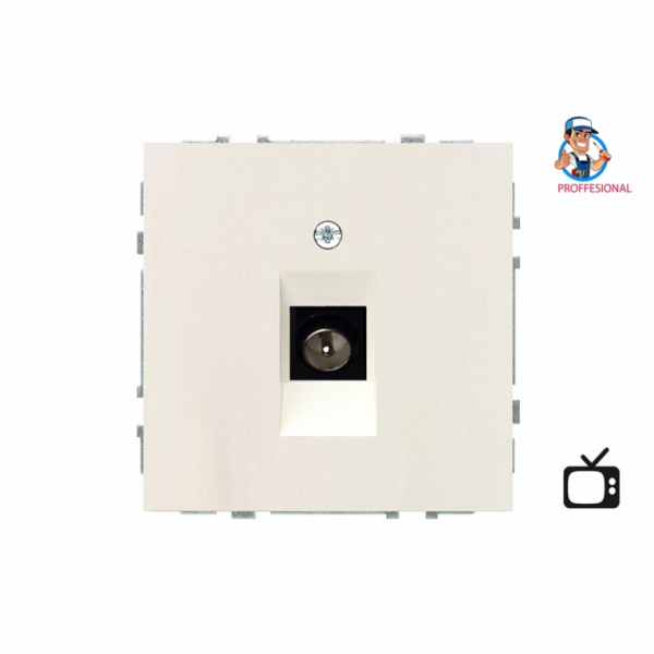 Anténní zásuvka LIREGUS MODERN, matná písková barva