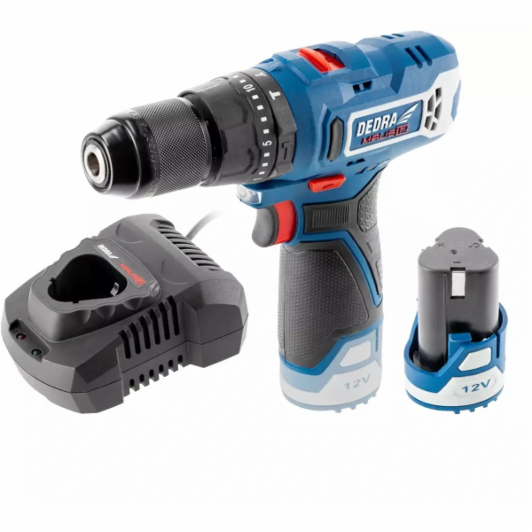 Dedra AKUMULATOROVÁ PŘÍKLUPOVÁ VRTAČKA 12V 1*2,0AH