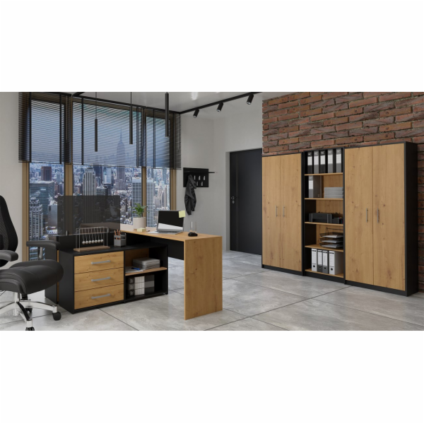 Topeshop OLIV 2D ANT/ART KPL kancelářská police