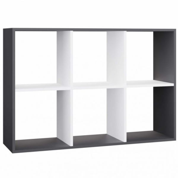 REGÁL MALAX 2X3 ANTRACIT/BÍLÁ