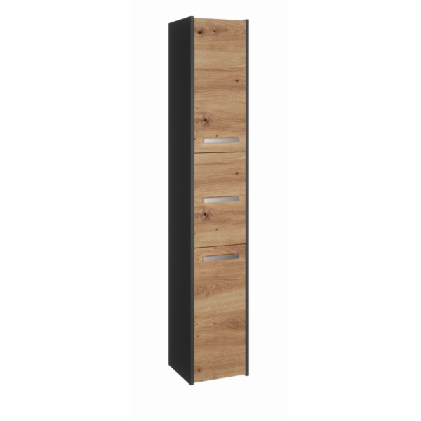 Topeshop S33 ANTRACYT/ARTISAN koupelnový doplněk Dub