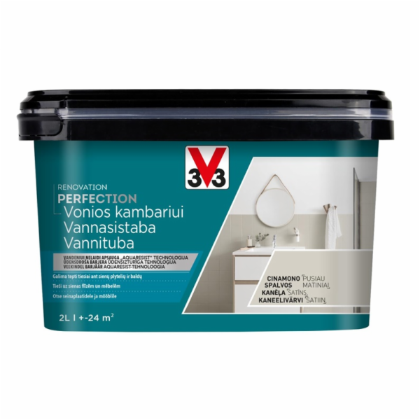 V33 Smaltovaná barva Perfection Bathroom, 2 l, skořicová