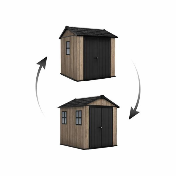 Zahradní domek Keter Apex 7,5 x 7 Ashwood, s podlahou