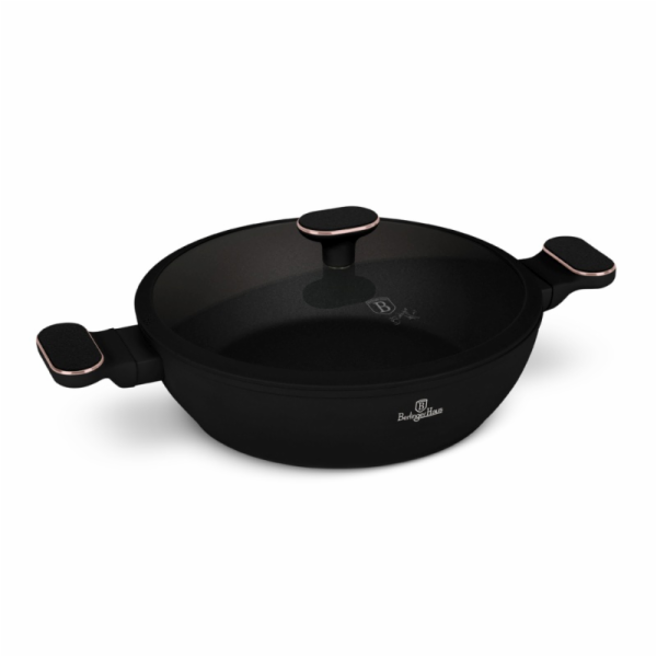 Pánev hluboká s titanovým povrchem a poklicí 28 cm Black ...