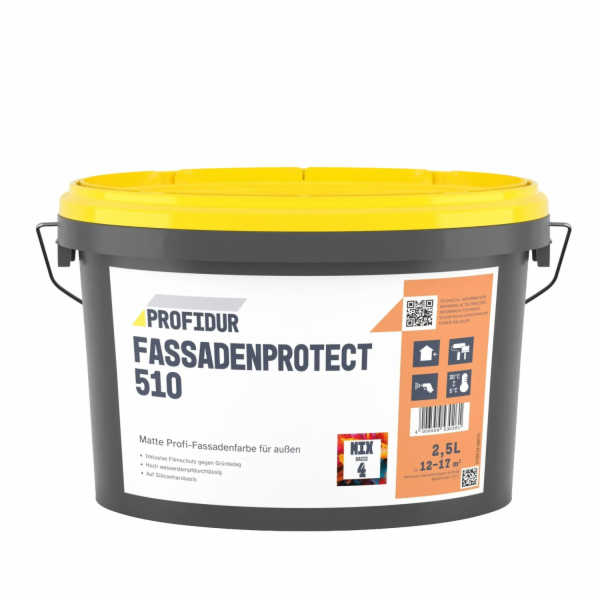 Profidur Fassadenprotect 510 Mix Basis 4 White 2,5 l