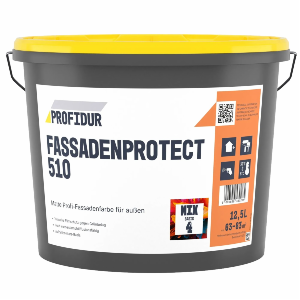 Profidur Fassadenprotect 510 Mix Basis 4 White 12,5 l