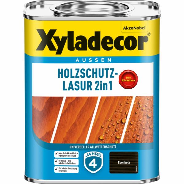 Xyladecor 2v1 mořidlo na dřevo Eben matné 750 ml