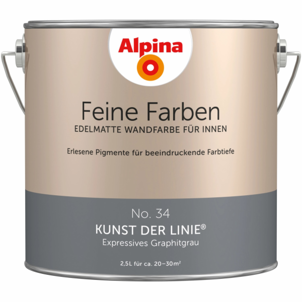 Alpina Fine Colors č. 34 Art of the Line® šedá elegantní ...