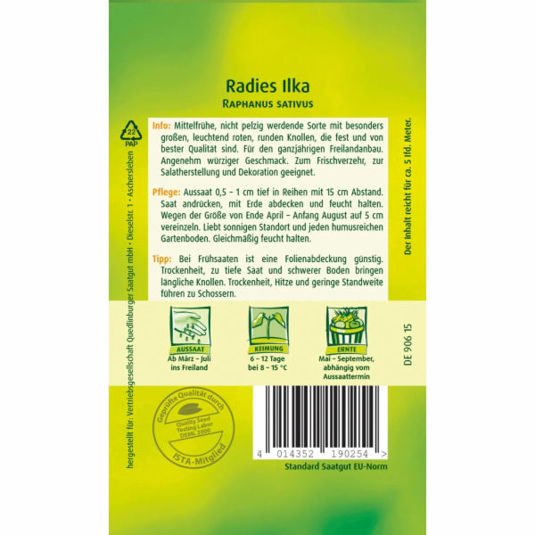 Quedlinburská ředkev   Ilka  