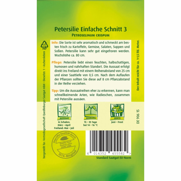 Quedlinburská petrželka   Simple Cut 3  