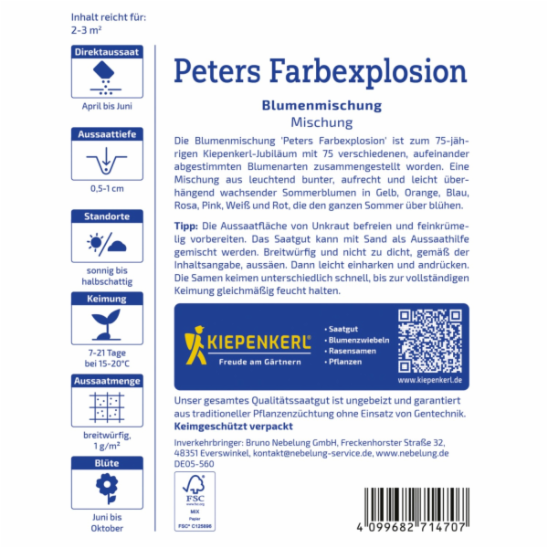 Kiepenkerl Seed Flower Mix Peters Color Explosion