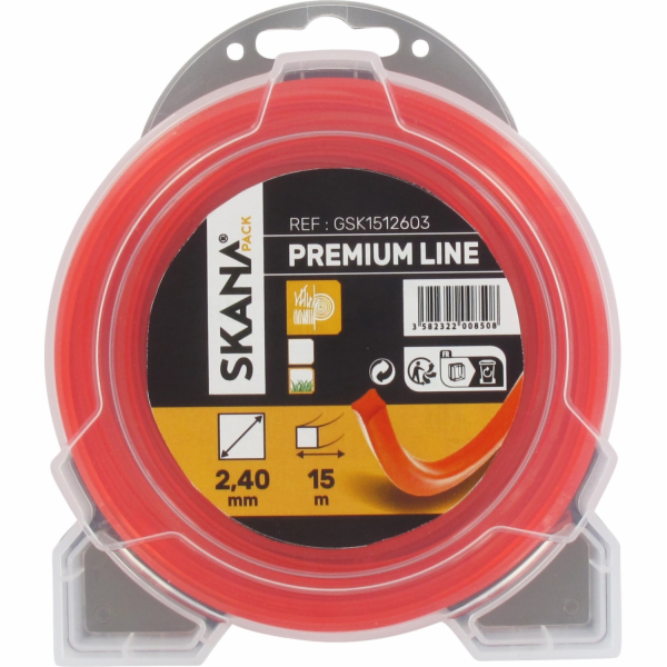 Prémiová vyžínací struna Skana, 4stranná, průměr 2,4 mm x...