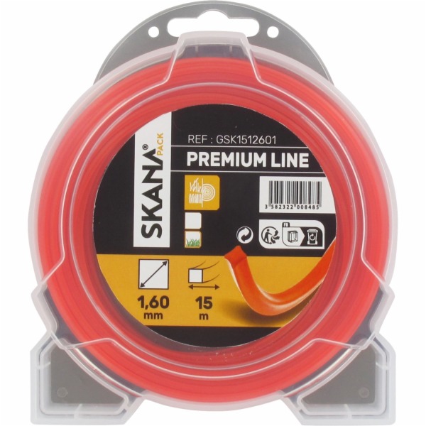 Prémiová vyžínací struna Skana, 4stranná, průměr 1,6 mm x...