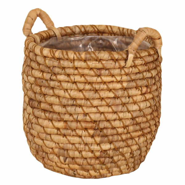 Košík s úchyty, O 30 cm x 30 cm, přírodní