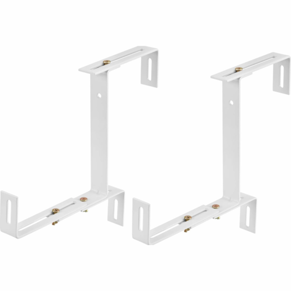 Extra silný bílý držák na balkonový truhlík, 3-rozměrně n...