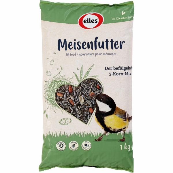 Elles Wild Bird Titmouse Food 3-Grain Mix 1 kg