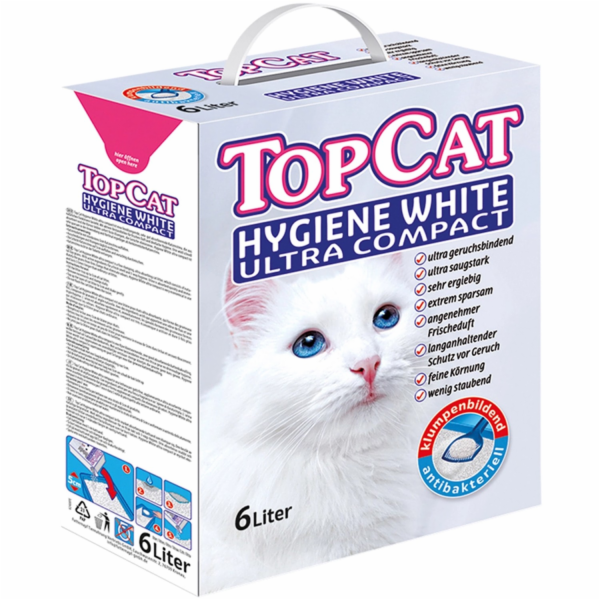 Stelivo pro kočky Top Cat Hygiene White Ultra 6 l