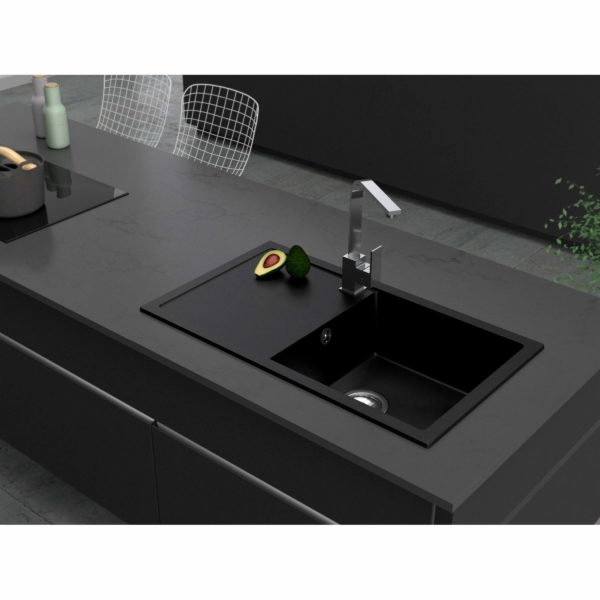 Miló Vestavný dřez Granitový kompozit Blissano 76 Černý