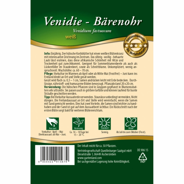 Quedlinburger Venidie Bärenohr Weiß