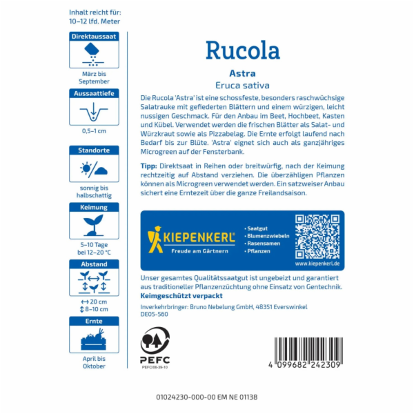 Kiepenkerl Profi-Line rukola na salát „Astra“