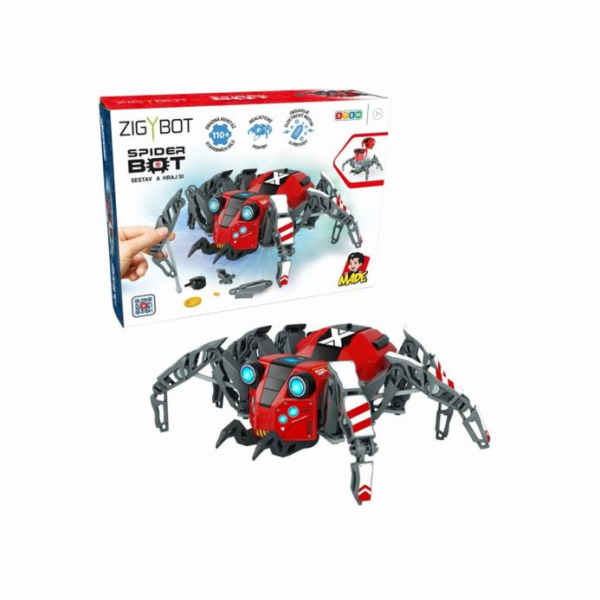 Robot MaDe Spider, stavebnice, 110 dílků, 22 x 18,5 x 9 cm