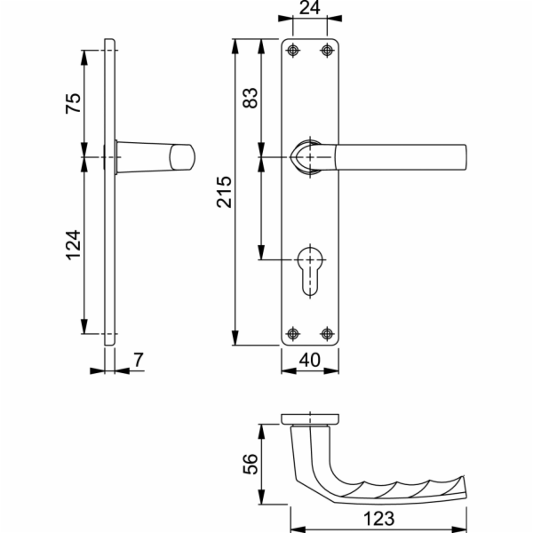Hoppe Schild sada Birmingham Alu přírodní PZ-72